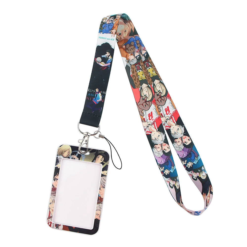 CB0181 Anime Card Cases Lanyard Key Cosplay Badge ID Cards Holders Neck Straps Keychains Student Office Accessories | Канцтовары для