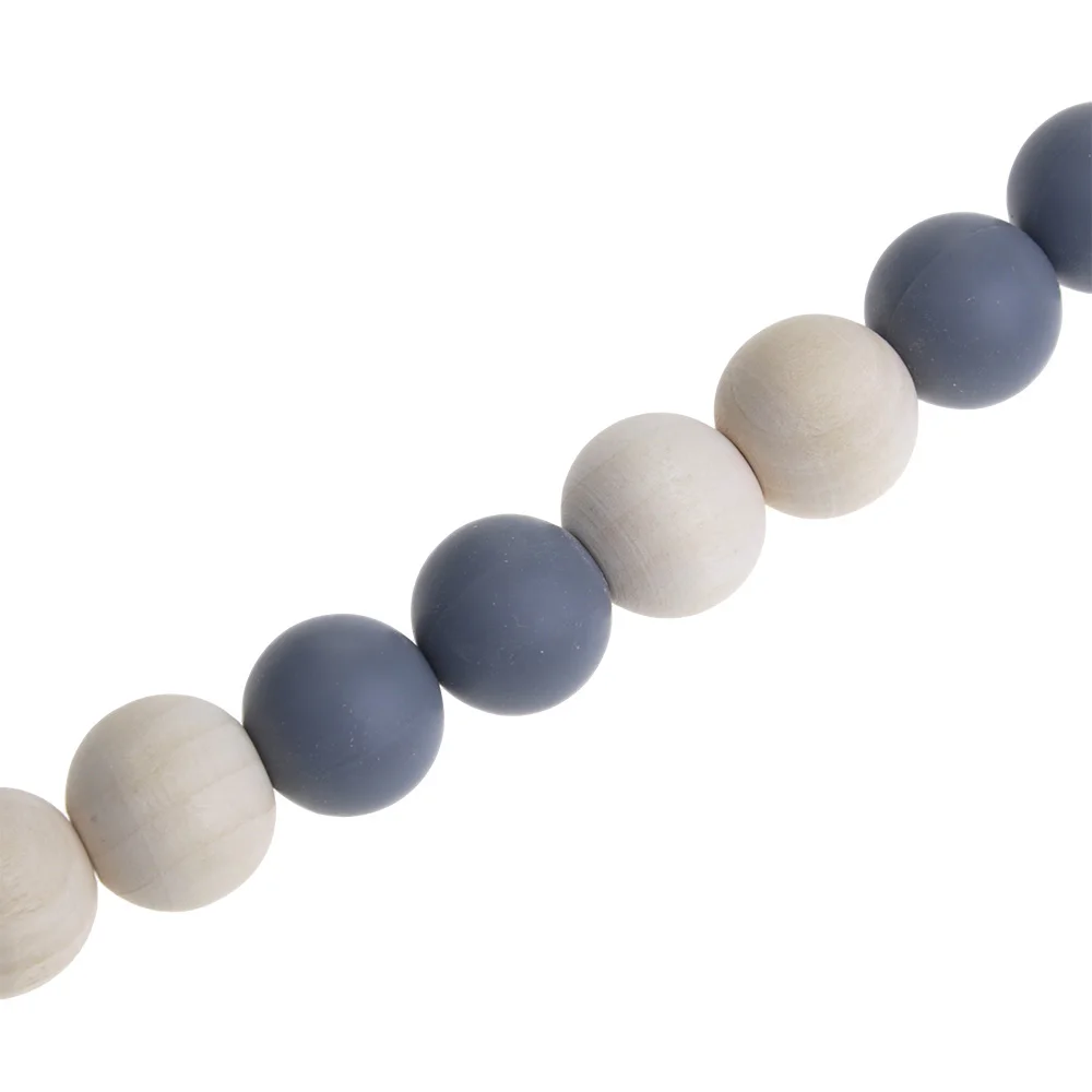 Деревянный зажим для соски цепочка из деревянных бусин детская Прорезыватель