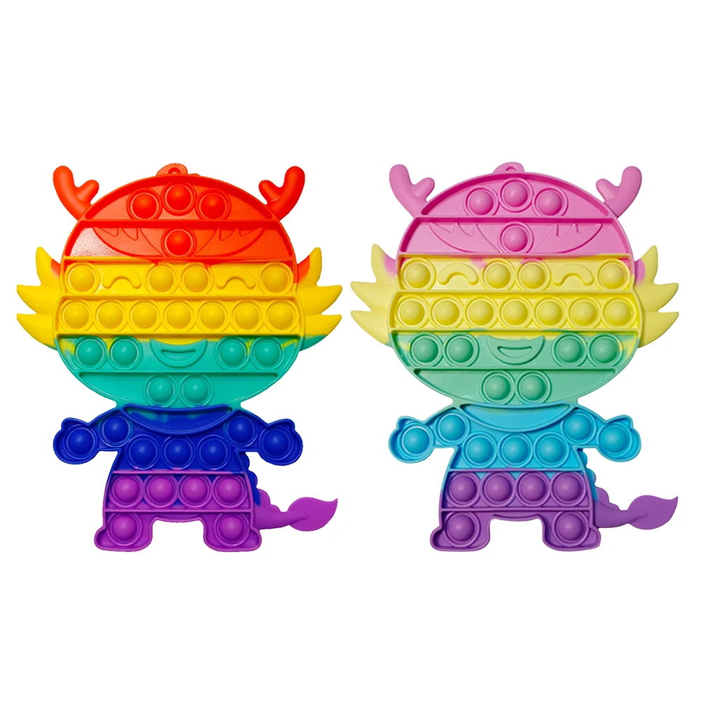 

Cartoon Game Fidget Toys Rainbow Push Its Bubble Popper Fidget Sensory Toys For Parent-child Time Interactive Decompression Toy