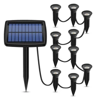 waterproof 10 in 1 solar powered outdoor spotlight landscape garden decoration guide lamp for lawndrivewaypathway 3000k