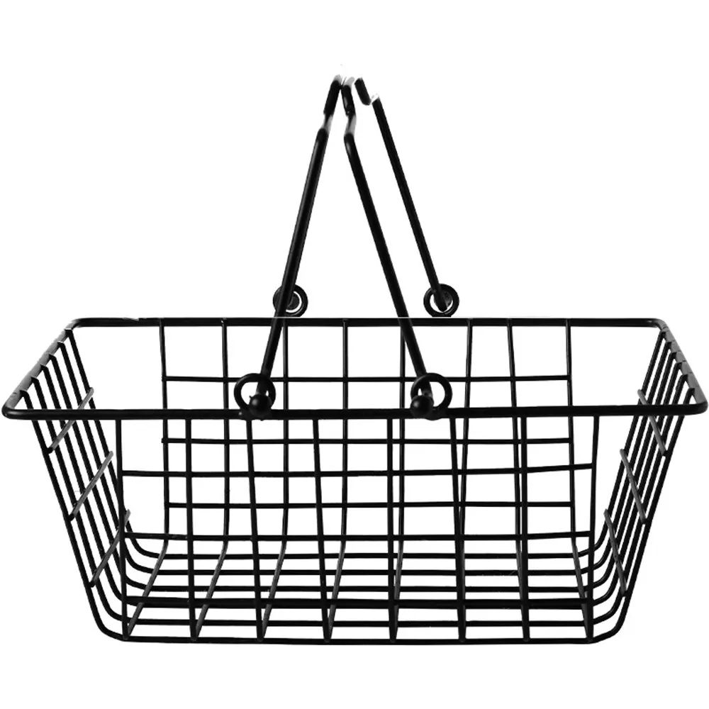 Нордическая железная корзина для хранения Минималистичная хлеба и фруктов с