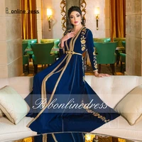 bbonlinedress moroccan caftan dress embroidery appliques muslim evening dresses jacket kaftan arabic formal gowns robe marocaine