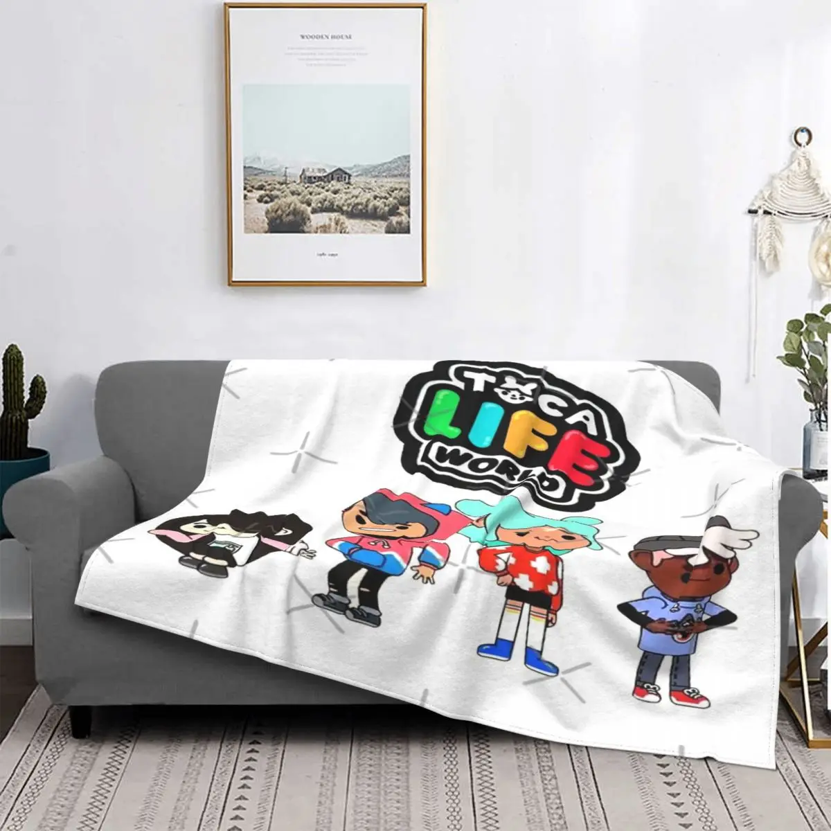 

Вся бока Toca Life Toca World-Манта с капюшоном, мягкой, голубой, голубой, капюшоном для ребенка