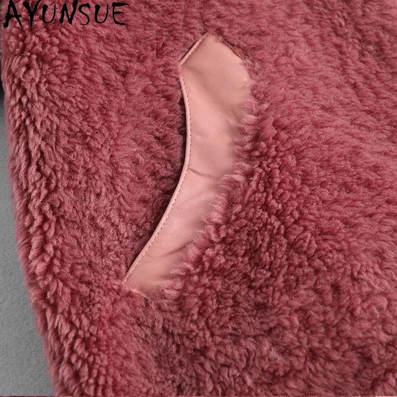 Женское шерстяное пальто с капюшоном повседневная куртка из овечьей шерсти