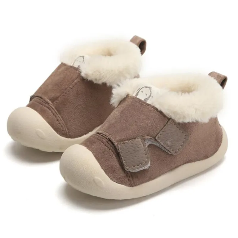 2019 г. Новая зимняя мягкая обувь для малышей из хлопка и бархата нескользящая