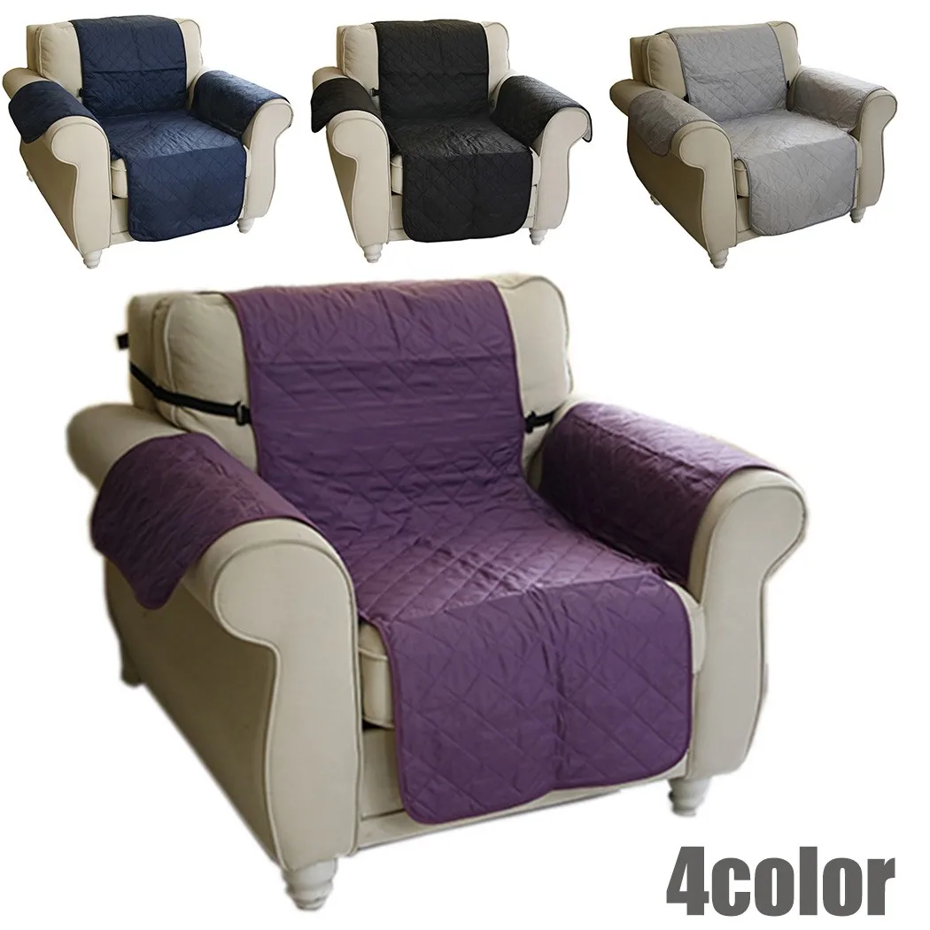 

Single Sofa Cover Pet Sofa Cushion Protective Cover Soft Pongee Fabric Anti-Slip Couch Recliner Slipcovers Armchair Furniture