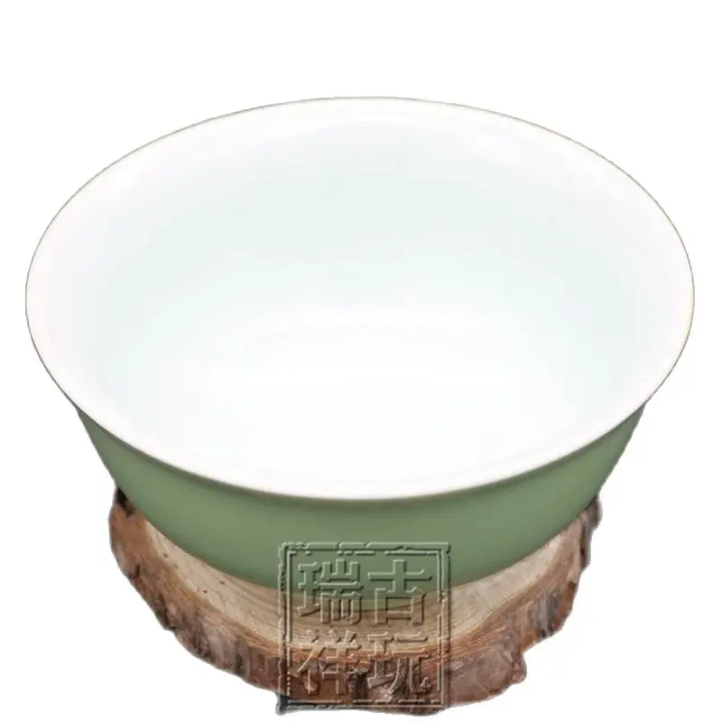 Китайская старинная зеленая фарфоровая кухонная миска Longquan Qing Imperial