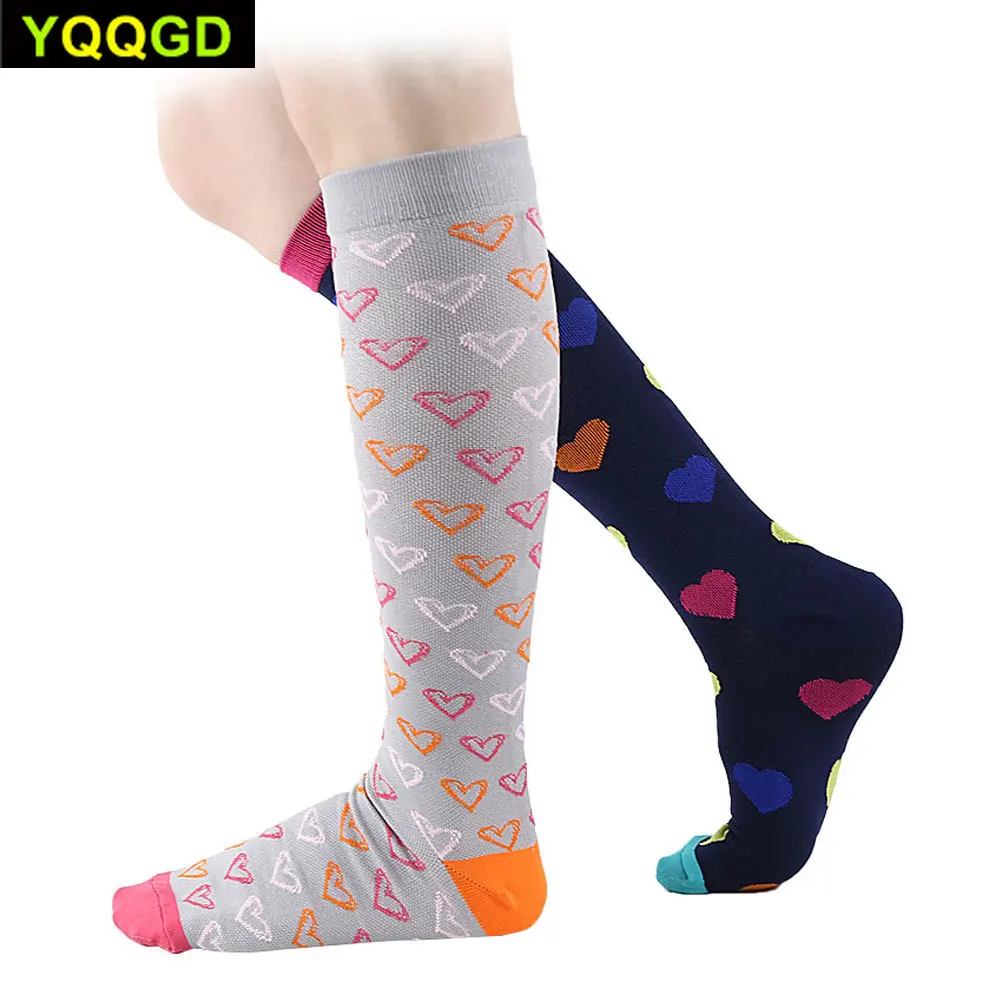1Pair Compression stockings High Quality Outdoor Sport Various patterns Comfortable For Women Girls | Красота и здоровье