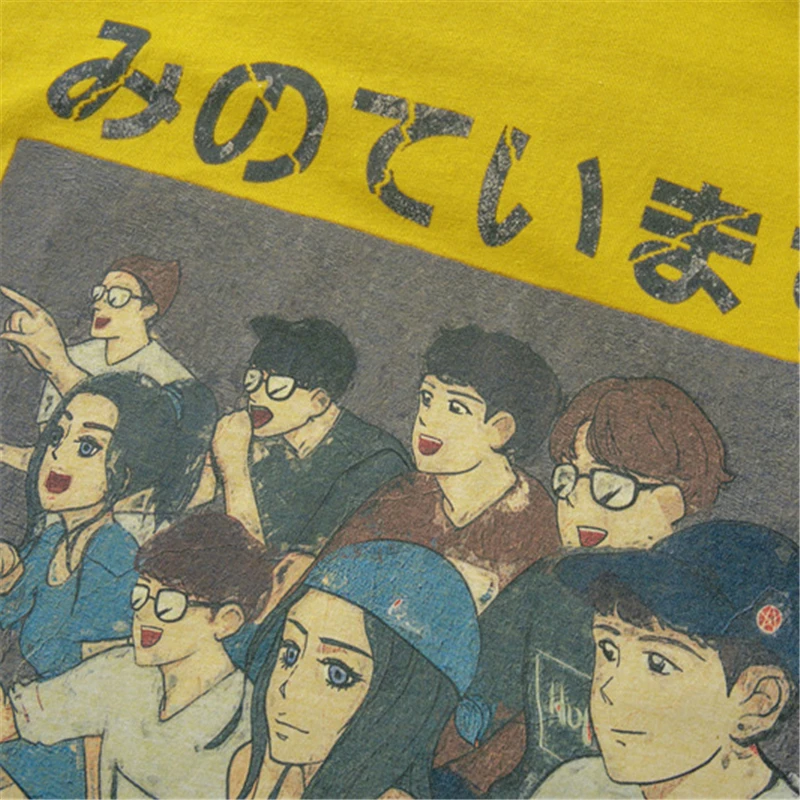 

2021 Streetwear T-shirt Hip Hop Japanese Printed T shirt Short Sleeve Harajuku Cotton Casual Loose Tops Tees Shirts WY508