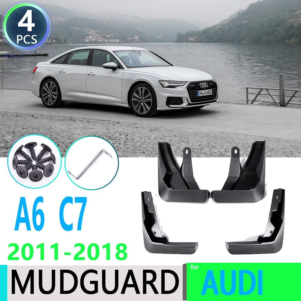 

for Audi A6 Sedan Saloon Avant C7 2011~2018 4th 4 Gen Car Fender Mudguard Mud Flaps Guard Splash Flap Car Accessories