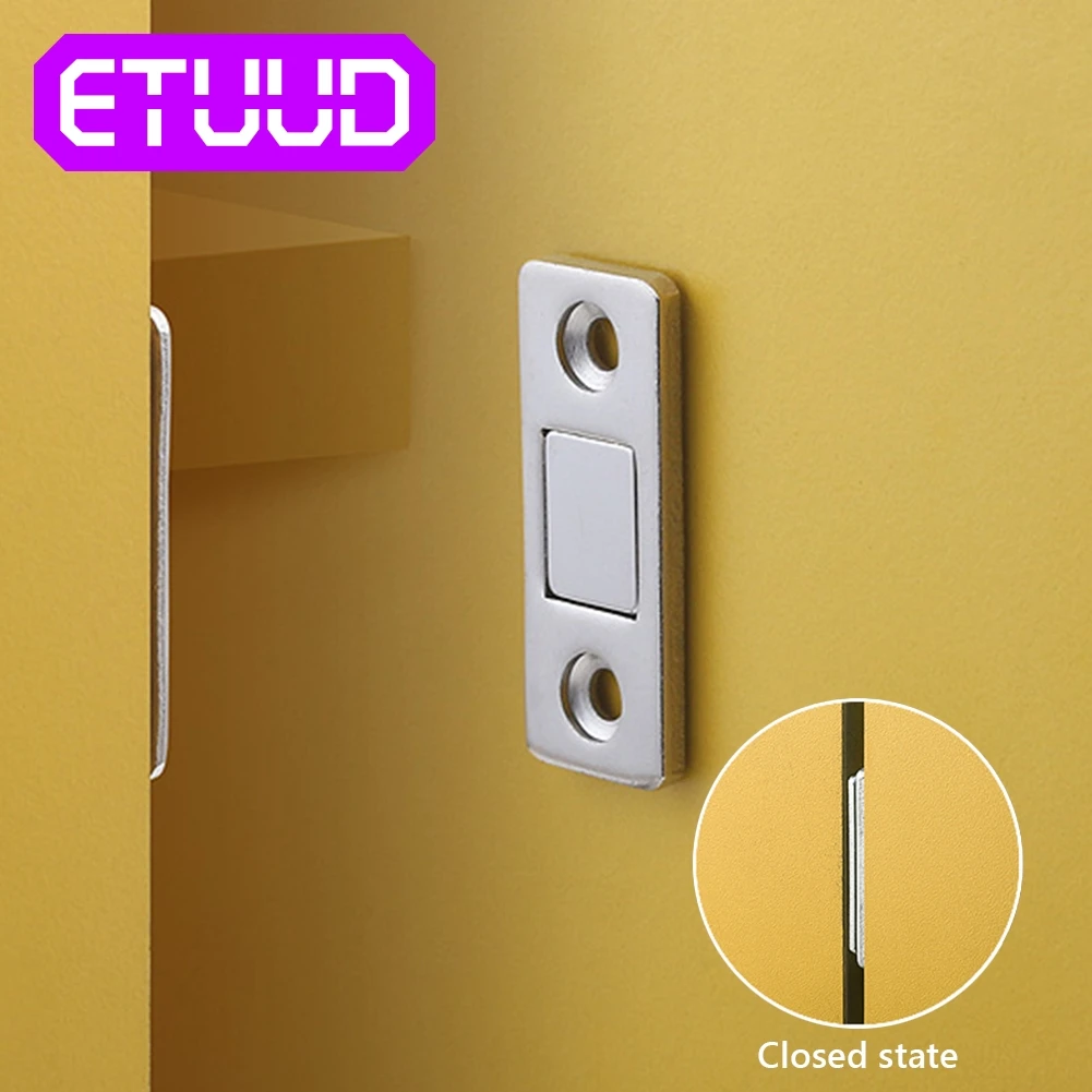 

Strong Door Closer Cabinet Cupboard Magnetic Thin Closures Furniture with Screws Ultra Thin Cabinet Catch Latch Cupboard Ultra