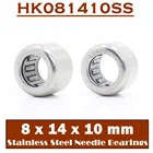 HK081410SS игольчатые подшипники 440C 8*14*10 мм (2 шт.) из нержавеющей стали с нарисованной чашкой игольчатый роликовый подшипник HK081410 79418 HK081410