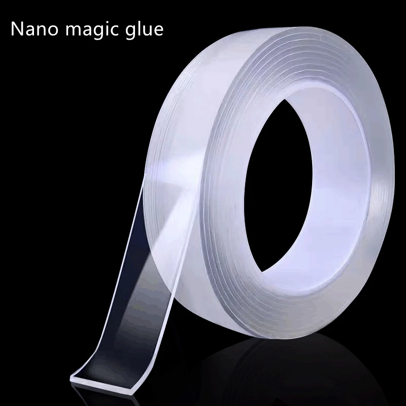 

1M/2M/3M/5M Nano Tracsless Tape Double Sided Transparent No Trace Reusable Waterproof Adhesive Tape Cleanable Home Bathroom Car