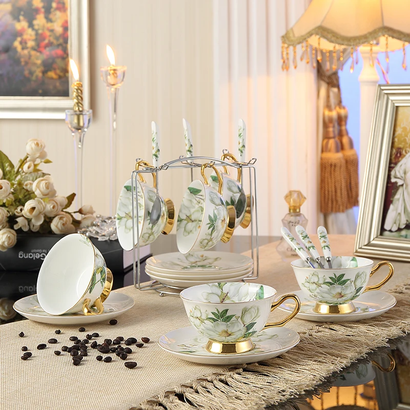 Керамический костяной чайный сервиз фарфоровый в британском стиле керамическая