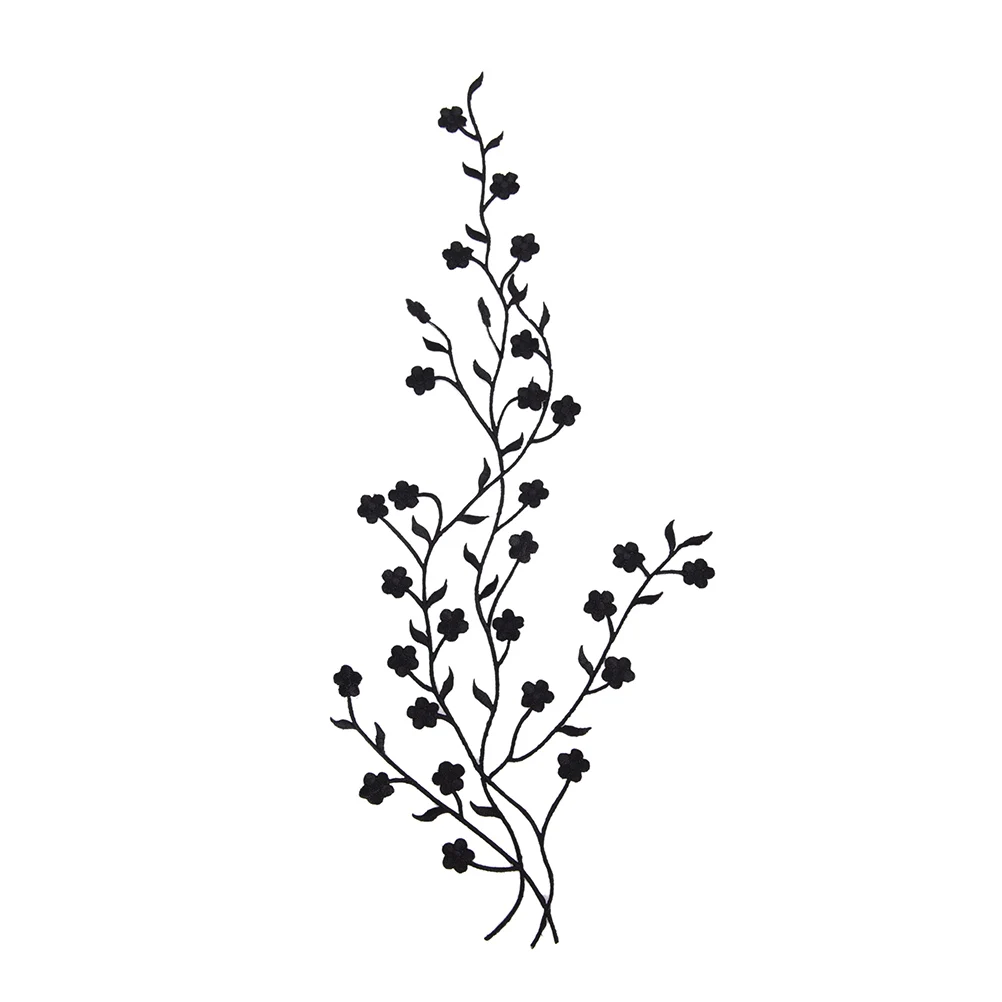 

Iron on Patches for Clothing Sewing Accessories Sticker Clothes Decoration Red Flower embroidery Applique Parches