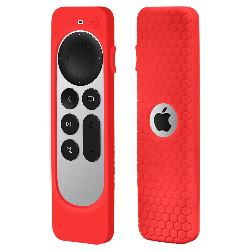 

2021 Remote Case for Apple-Siri Remote (2nd Gen) Protective Anti-Slip Durable Silicone Shockproof Cover for Apple-4K TV