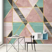 custom any size 3d self adhesive modern minimalist fresh geometric marble tv background painting papel de parede fresco tapety