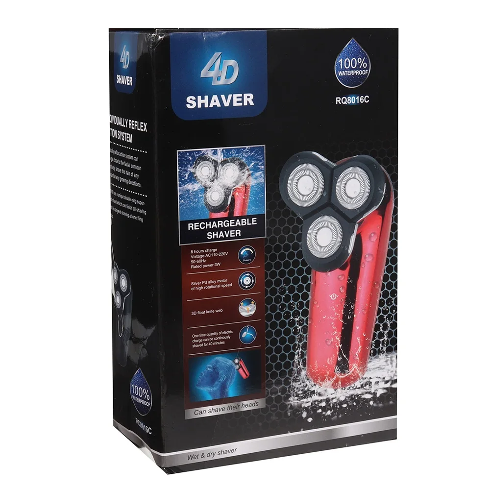 

Waterproof Rechargeable Electric Shaver 3D Floating Head Shaving Machine Waterproof Electric Shavers for Body Washing Trimmer