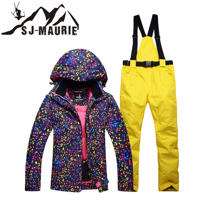 SJ MAURIE 2 шт./компл. лыжные куртки женский лыжный костюм для сноуборда куртка + штаны