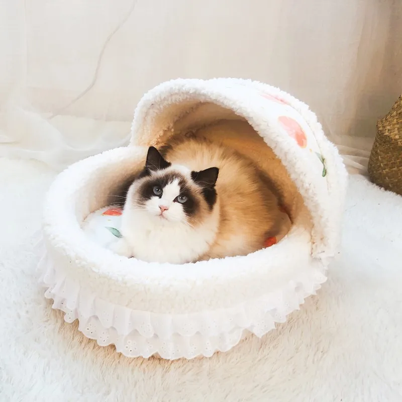 Кровать для домашнего питомца принцессы Милая Кружевная подстилка с принтом в