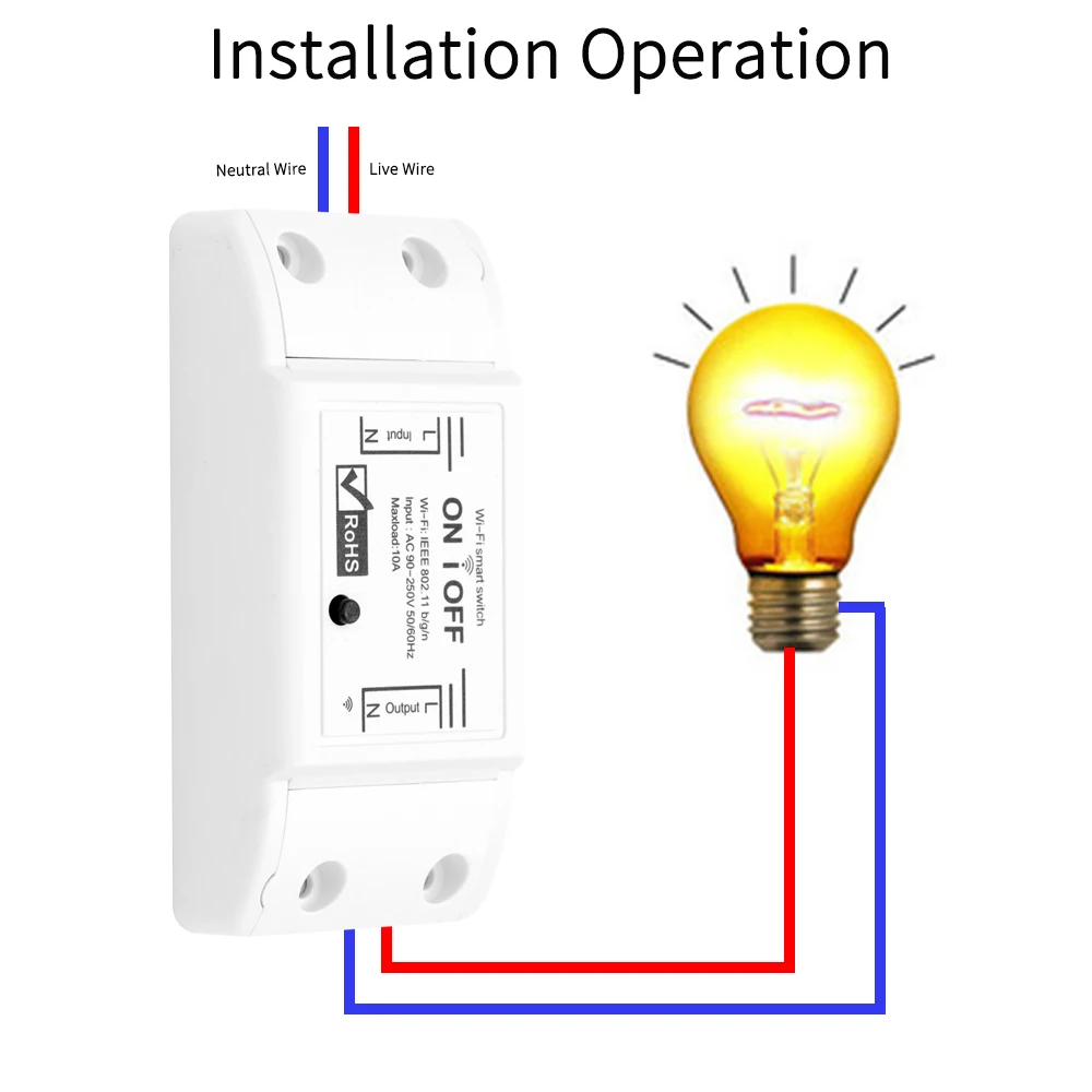 Умный Wifi переключатель беспроводной Таймер света 2 шт./лот Tuya Smart Life APP работает с