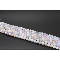 6 10mm aa natural frosted surface colorful crystal round stone beads for diy necklace bracelet jewelry making 15 free delivery