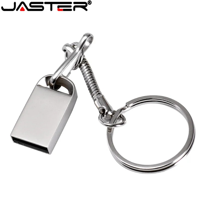 JASTER (1 free logo) USB 2.0 Mini USB Metal 4 Gb 16 Gb 32G 64 Gb Flash Drive Pen Drive Waterproof USB Stick Pen Drive High Speed