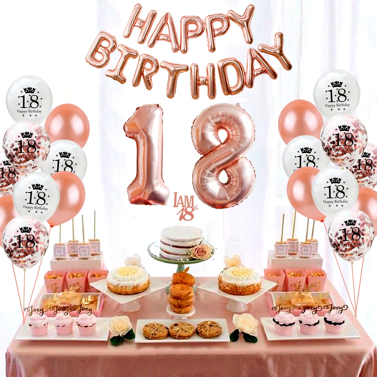 

Rose Gold Happy BIrthday Balloon 16th Birthday Balloon 18th Birthday Balloon 21th Birthday Ballon Happy Birthday Decoration Kids
