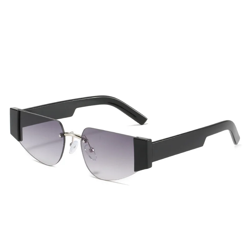 

2021 new style conjoined men Sunglasses Women personality integrated large frame glasses fashion cat's Eye Sunglasses