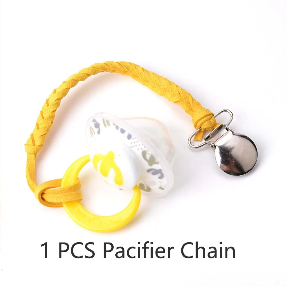 Кожаная цепочка для соски пустышки зажим пустышка держатель соска младенцев