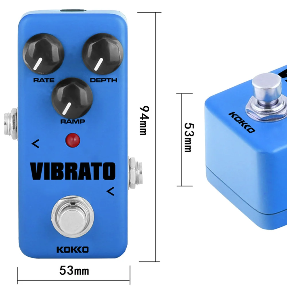 

Electric Guitar Effect Pedal Vibrato Guitarra Effects Mini Tremolo True Bypass Guitar Part Accessories (Blue)