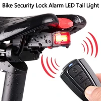 bicycle rear light anti theft alarm usb charge wireless remote control led tail lamp bike warning taillight burglar alarm bell