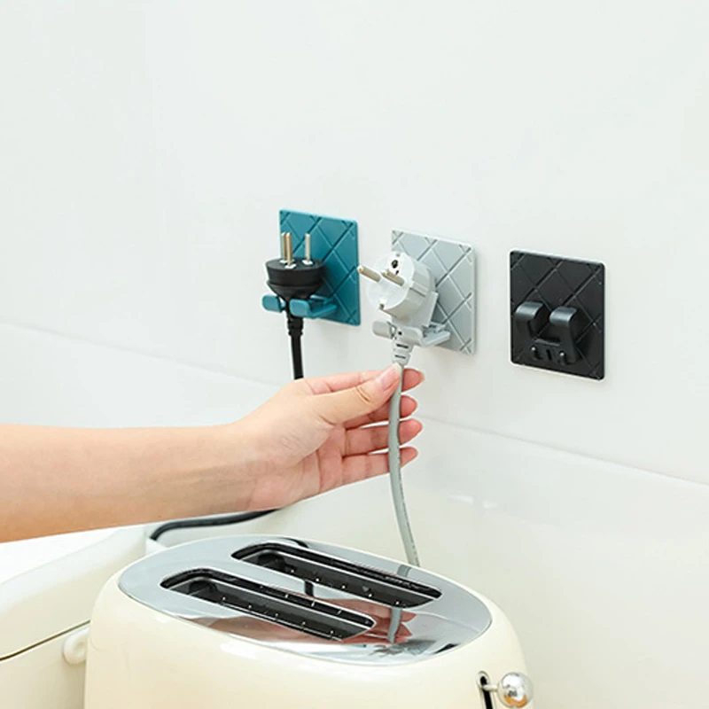 Многоцелевой крючок для штепсельной вилки держатели хранения настенные