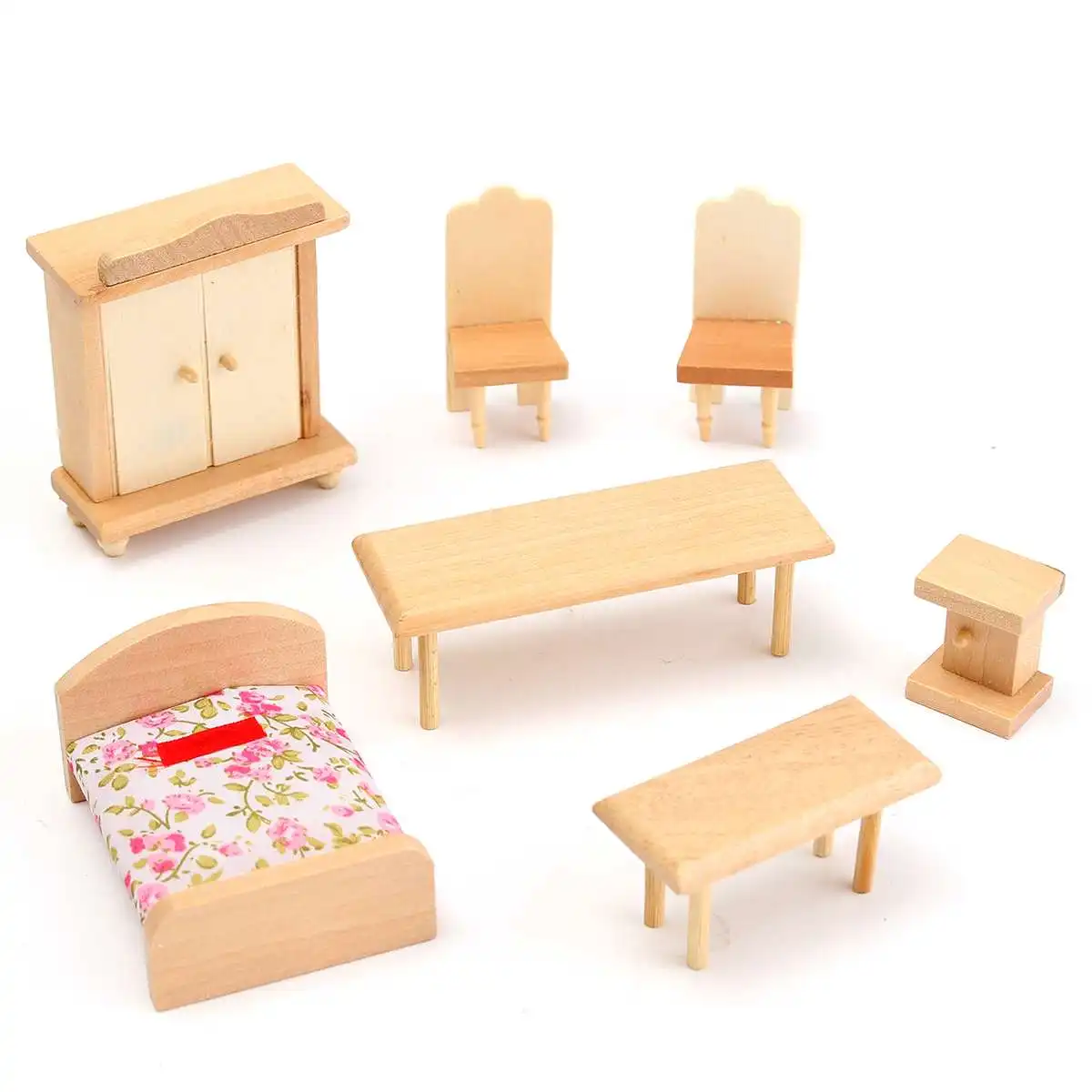 Новый 29 шт./компл./комплект 3D кукольный домик Миниатюрный Неокрашенный