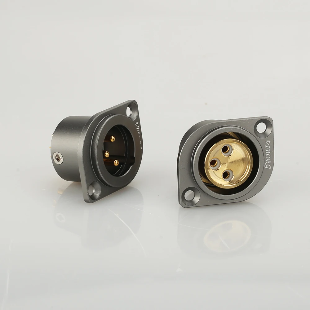 male female 1 шт. Выборг чистая медь 24 К позолоченный XLR 3 Pin Женский Шасси Панель монтируется гнездо адаптер пайки - Цвет: male female