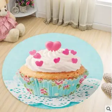 

Cute 3D printing ice cream flowers non-slip rugs floor mats bedroom living room home decoration