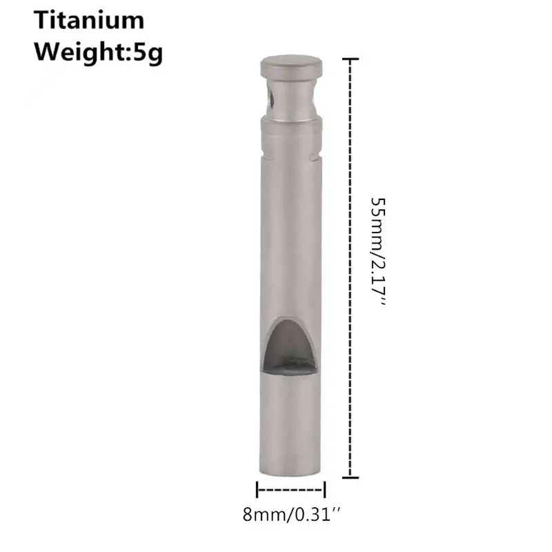 Свисток для выживания из чистого титана высокочастотный свисток кемпинга и