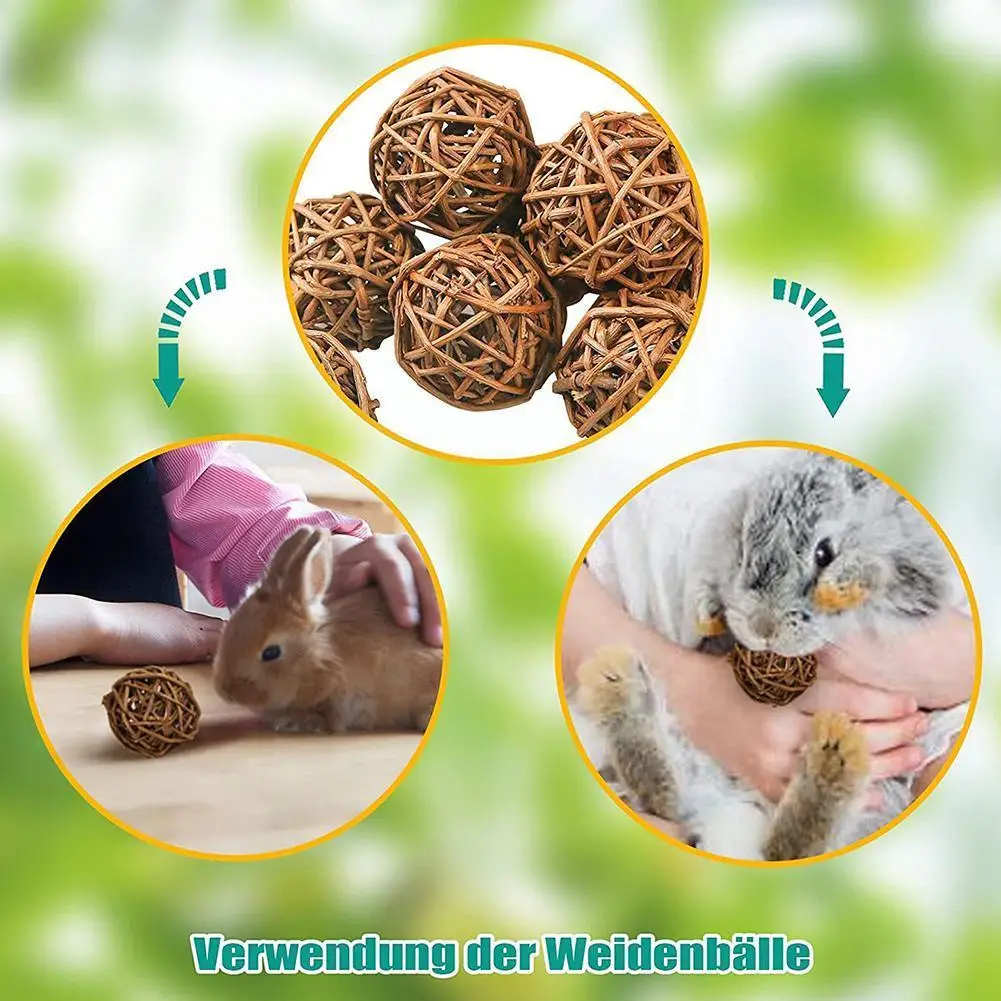 Ивовые шарики жевательная игрушка ротанговый Плетеный тростник красочный