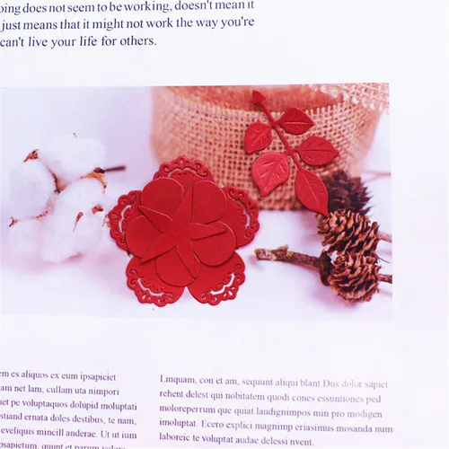 

Metal Cutting Dies For Scrapbooking Die Rose Flower Leaves Cut Dies DIY Paper Cards Craft Diy Metal Cutting Dies Flowers Tree