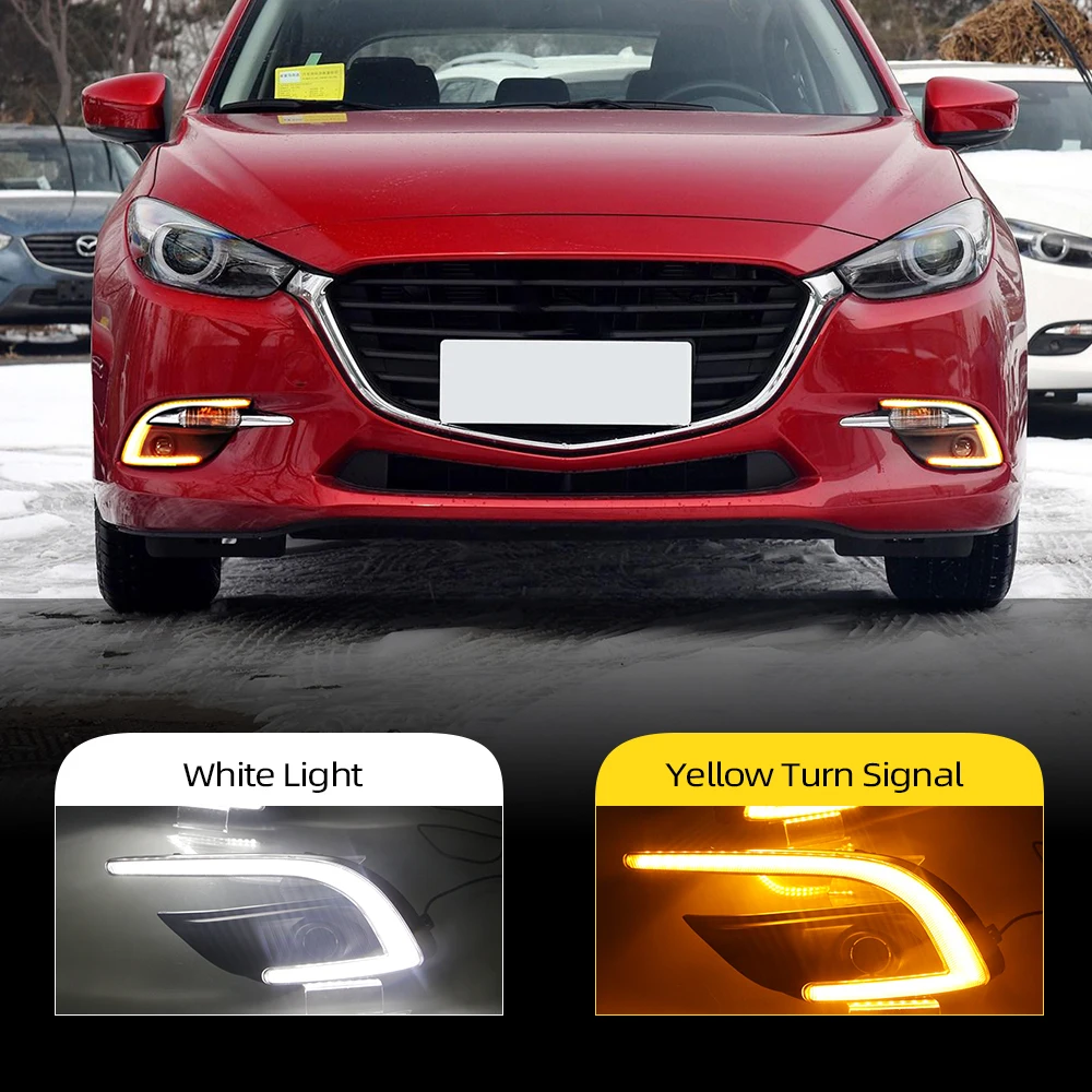 Автомобильные мигающие дневные ходовые огни для Mazda 3 Mazda3 Axela 2017 2018