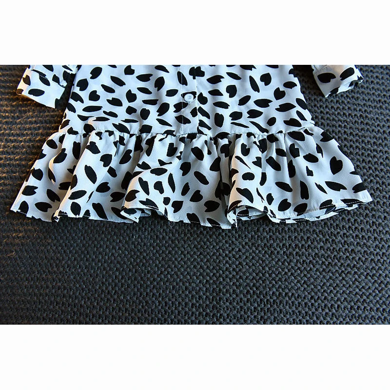 Осень 2019 Детские платья для девочек высококачественное повседневное шифоновое