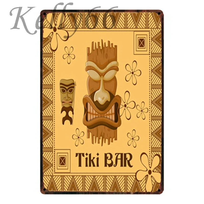 

TIKI BAR Metal Sign Tin Poster Home Decor Bar Wall Art Painting 20*30 CM Size y-1536