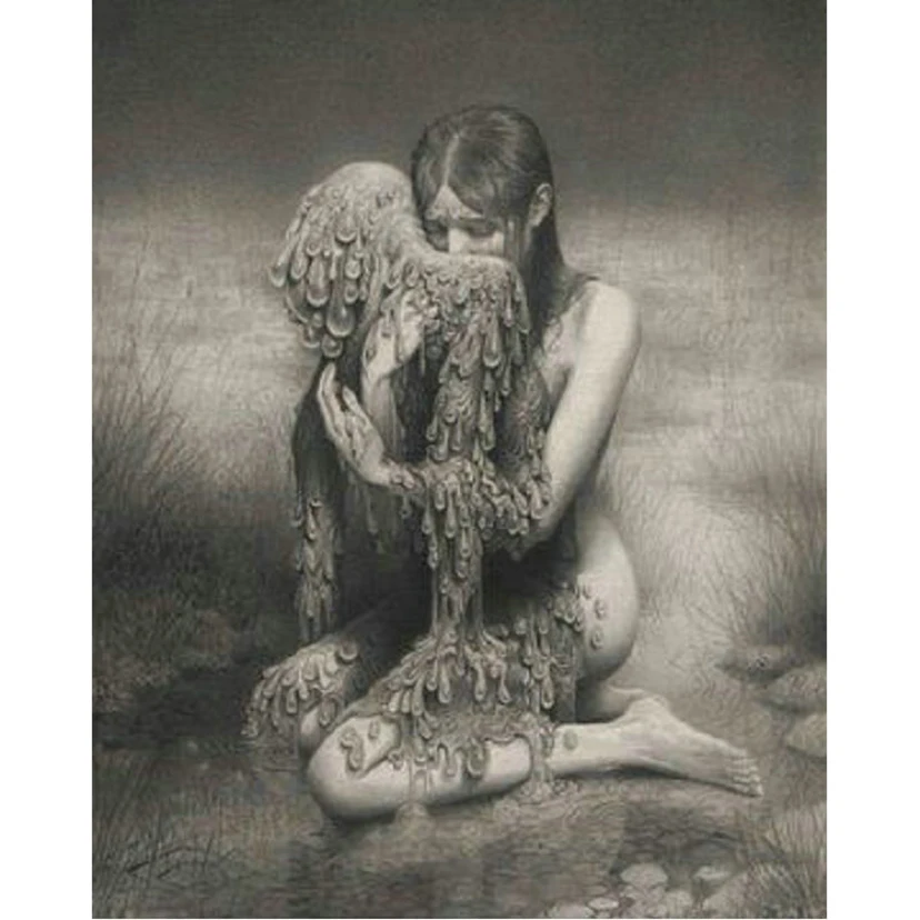 

5D DIY Diamond Painting "Fallen Angle", Full Square Diamond Embroidery Kit, Round Rhinestone Cross Stitch,Home Decor WG3323