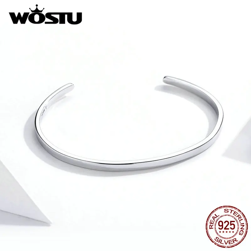 WOSTU 100% Серебро 925 пробы классические браслеты и браслет для женщин модные