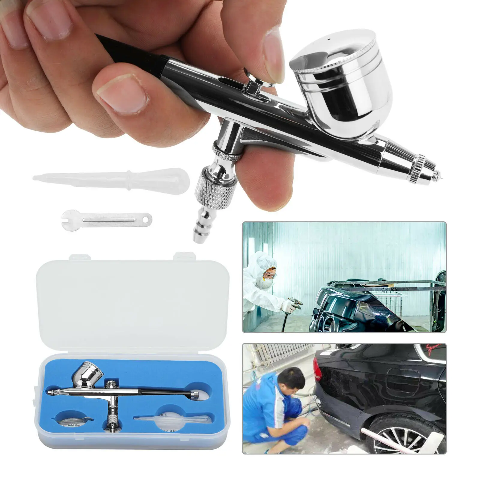 

0.2-0.5mm Dual Action Dual Action Airbrush Pen Air Brush Spray Gun Sprayer Pen For Nail Air / Body Tattoos Spray / Car Painting