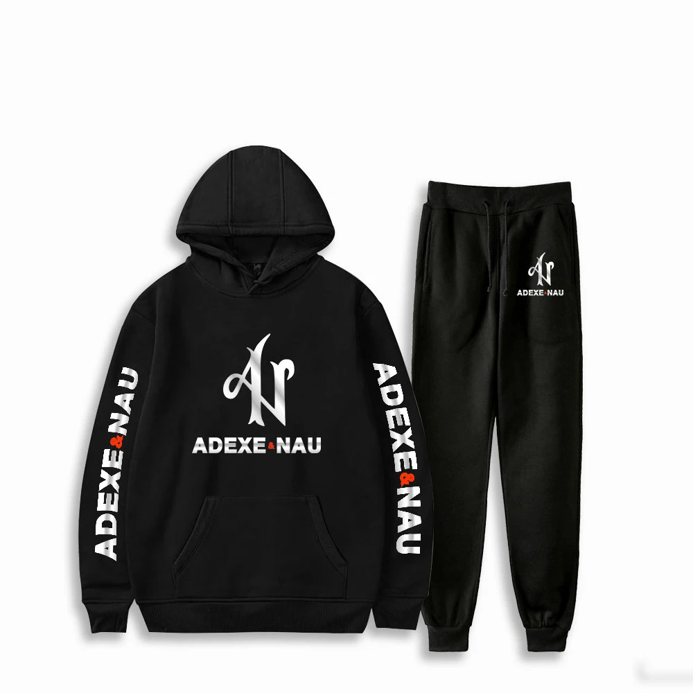 

Adexe & Nau модный осенний костюм, толстовки, спортивная одежда, свитшот с капюшоном + брюки до щиколотки, комплект из двух предметов, Классическа...