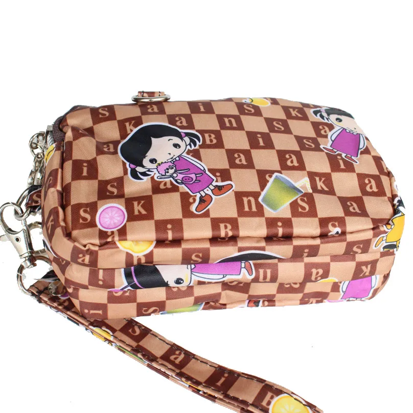 Мини для женщин Дамская сумочка милые 3 слоя Молнии Сумочка монет клатч сумка