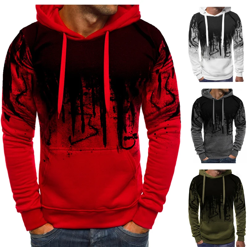 

Hoodies Men 2021 New Fashion Casual Hoodies Autumn Men Printing Sports Sewatshirts Comfortable Tops Plus SIze Hoodies For Men
