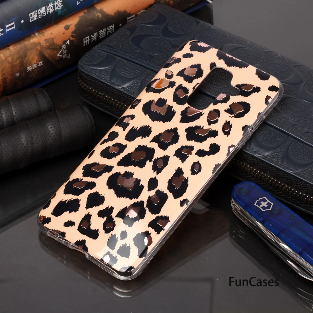 Cellular Phone Covers For Samsung A6 2018 Leopard Print Soft TPU Shell sFor Galaxy capa Plus A750 A9 A8 Aksesuar | Мобильные