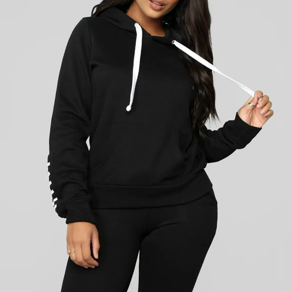 Осень зима 2019 спортивный костюм из двух предметов костюмы для бега женщин